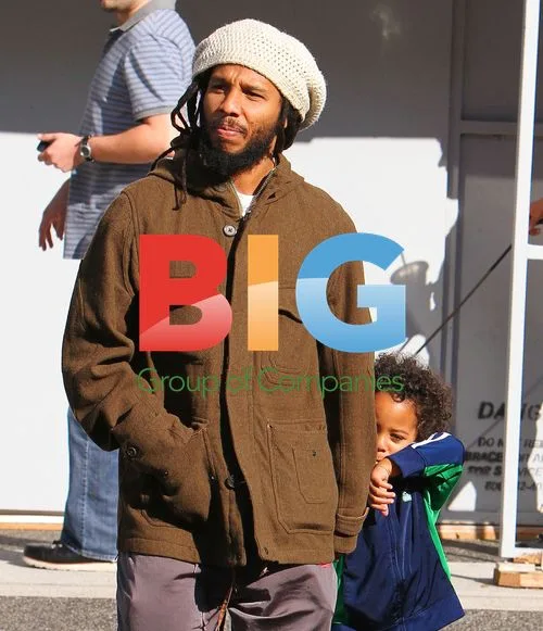 Ziggy Marley and son Gideon in LA