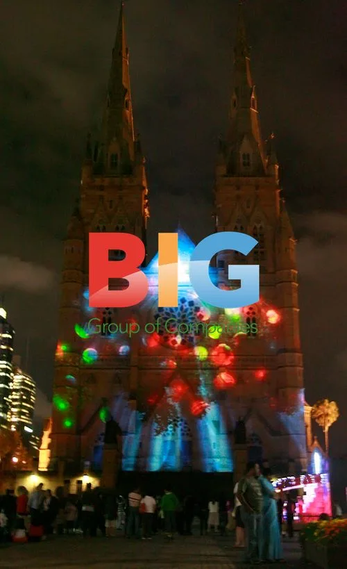 St Mary's Cathedral Light Show in Sydney