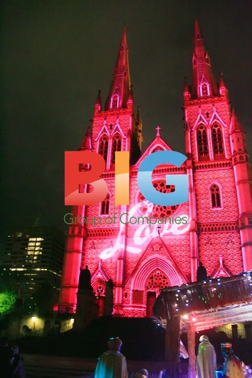 St Mary's Cathedral Light Show in Sydney