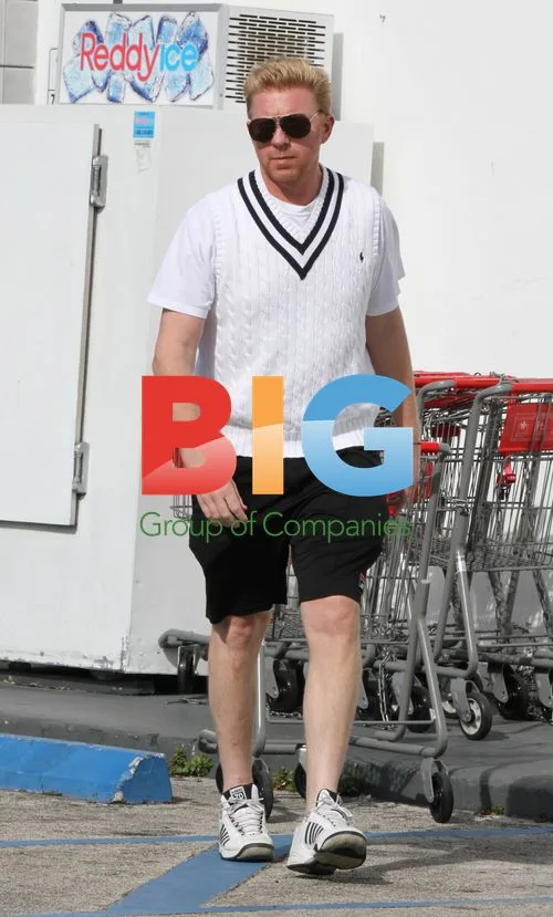 Boris Becker and Family by Pool in Miami