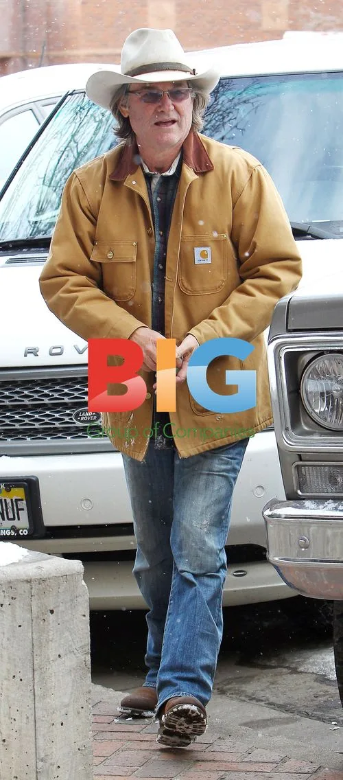 Kurt Russell Running Errands in Aspen