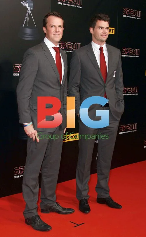 Cricketers Graham Swann and James Anderson at Sports Personality of the Year 2011
