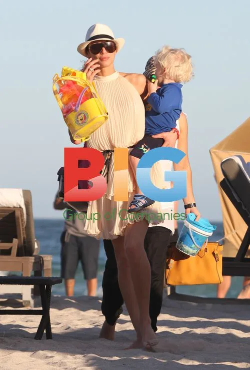 Lily Becker and son Amadeus enjoy Miami vacation
