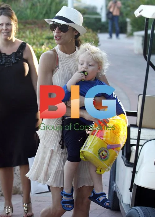 Lilly Becker and son Amadeus at Miami Beach