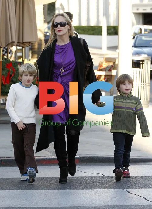 Sharon Stone Christmas Eve with sons