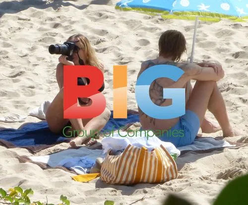 Andrei Kirilenko and Wife Masha Lopatov on Beach