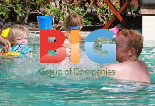 Boris Becker and family by pool in Miami