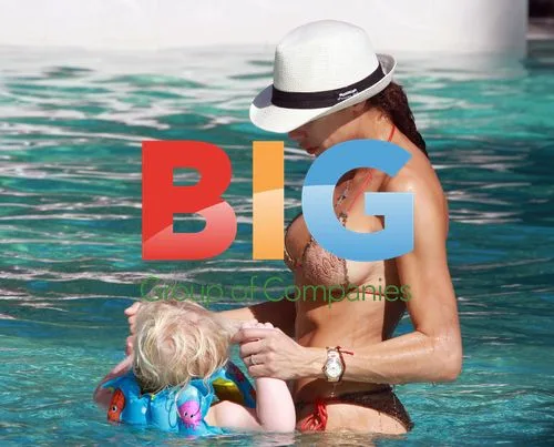 Boris Becker and Family at Pool