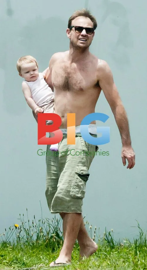 Jason Donovan and Family Stroll in Sydney Park
