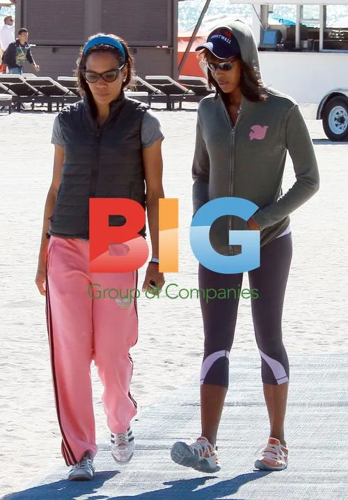 Naomi Campbell on Miami Beach with Friend
