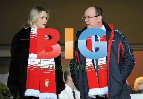Prince Albert & Charlene at Monaco Football Match