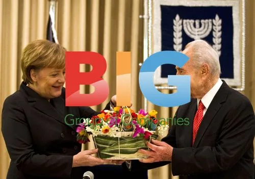 Merkel and Peres Meeting in Jerusalem