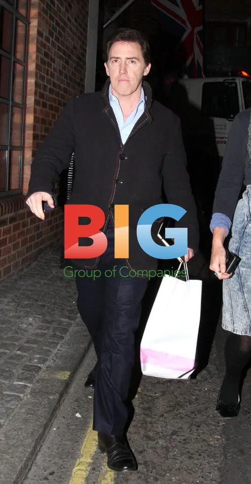 Rob Brydon Leaving Hotel in London