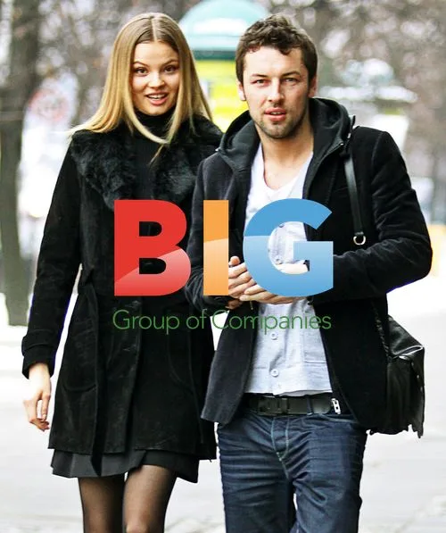 Magdalena Frackowiak with boyfriend in Warsaw