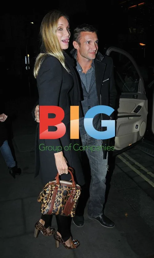 Andriy Shevchenko and wife at Nobu, London