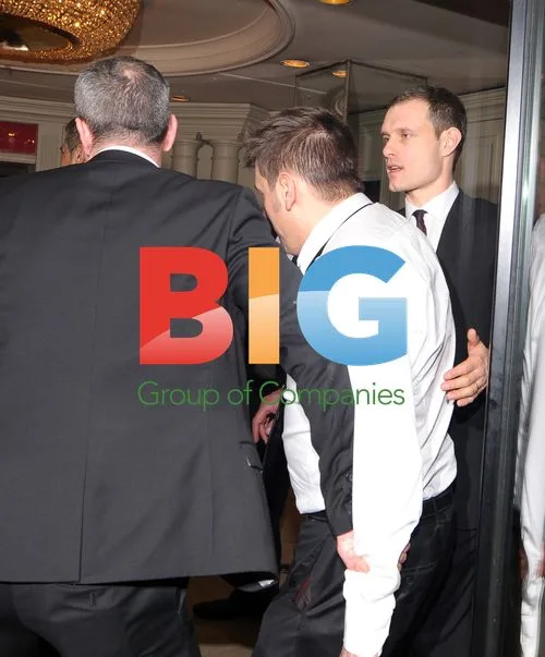Chris Gascoyne and Ben Price Exiting Hotel