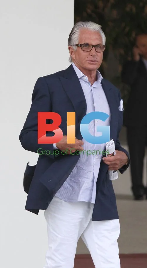 George Hamilton Leaving Hotel in Miami Beach