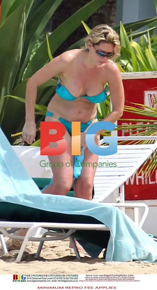 Claire Sweeney Relaxes in Caribbean