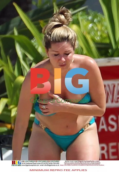 Claire Sweeney in Turquoise Bikini