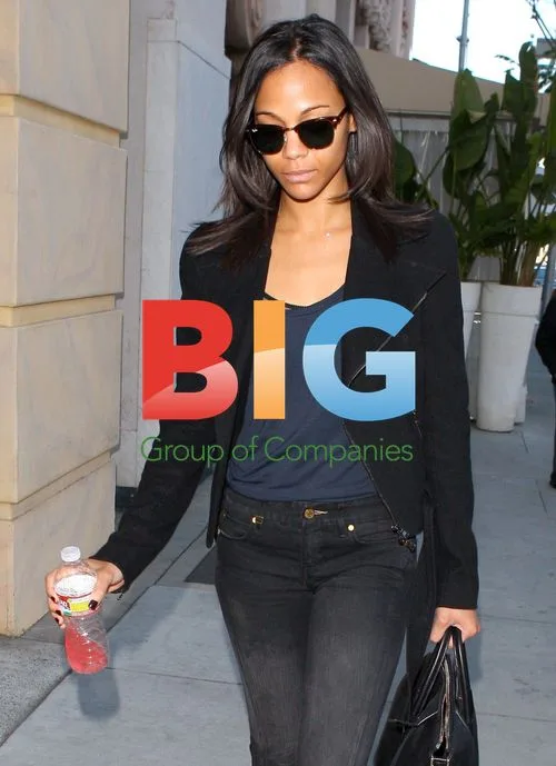 Zoe Saldana Leaving Villa Blanca