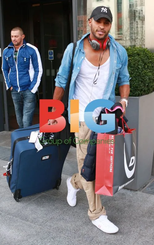 Ricky Whittle leaving hotel in Birmingham