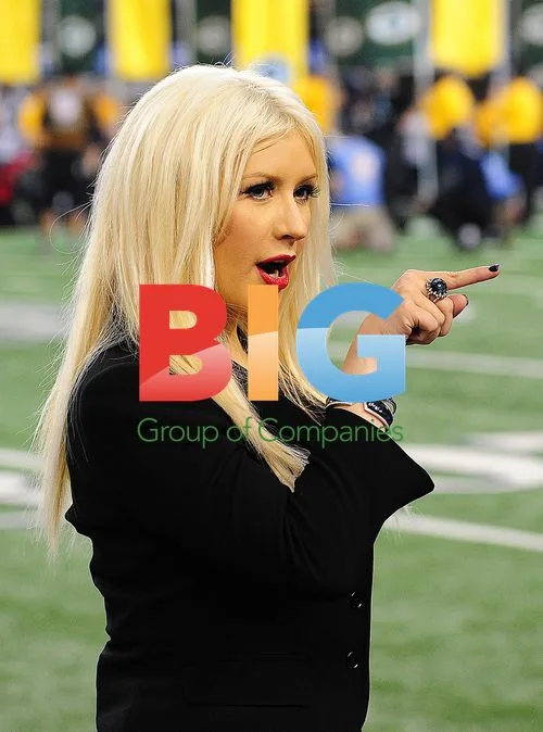 Christine Aguilera at Super Bowl XLV