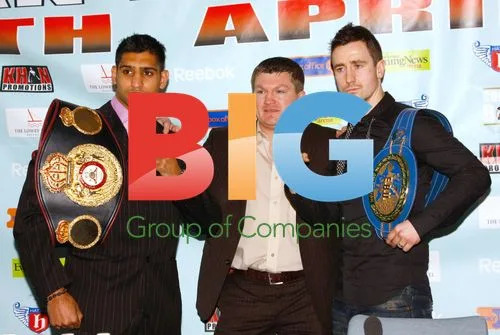 Boxers Amir Khan, Ricky Hatton, and Paul McCloskey at Press Call