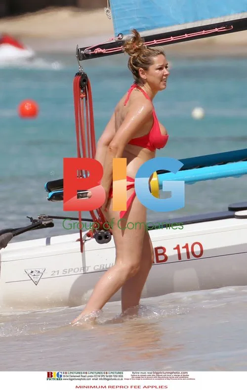 Celebrity Claire Sweeney's Bikini Malfunction