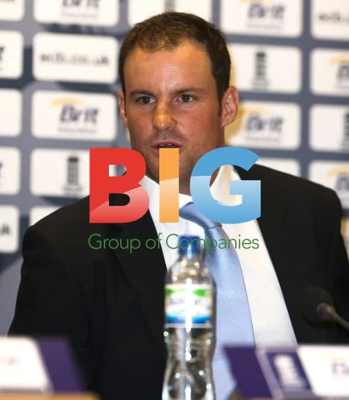 England Cricket Stars Strauss and Flowers