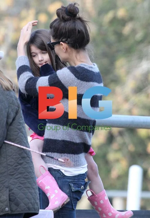 Katie Holmes and Suri at Equestrian Center