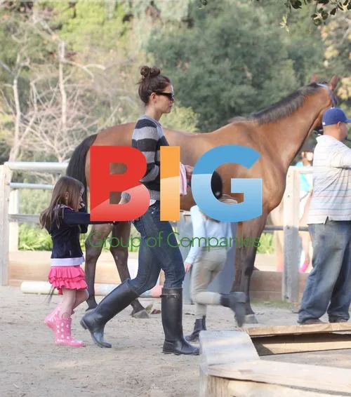 Katie Holmes and Suri at Equestrian Center