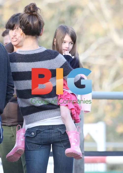 Katie Holmes and Suri at Equestrian Center