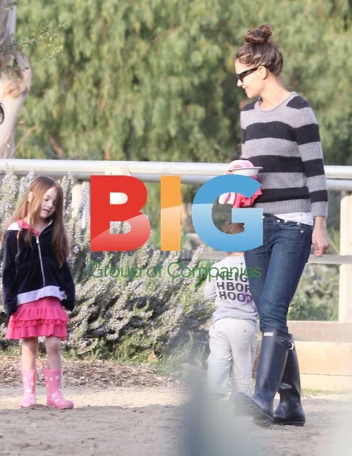 Katie Holmes and Suri at Equestrian Center