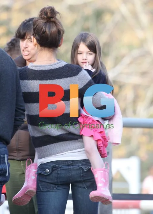 Katie Holmes & Suri at Equestrian Center