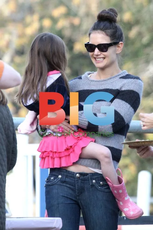 Katie Holmes and Suri at Equestrian Center