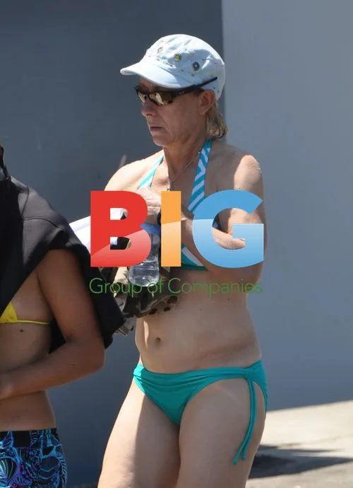 Martina Navratilova Bikini at Bondi Beach