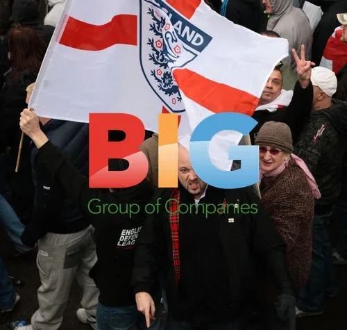 English Defence League March in Luton