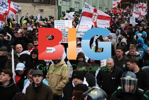 English Defence League March in Luton