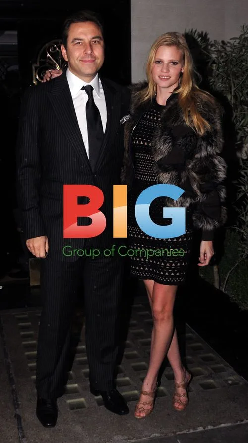 David Walliams and Lara Stone at Scotts Restaurant, London