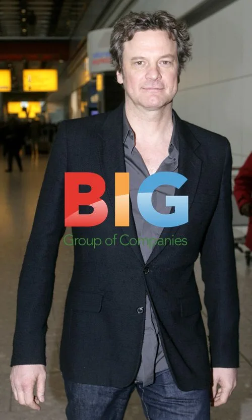 Colin Firth Arrives at Heathrow