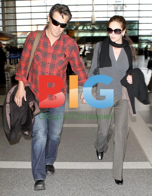 Josh Brolin and Diane Lane at LAX
