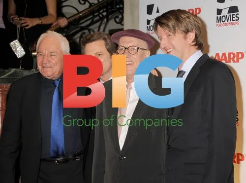 Colin Firth and Geoffrey Rush at AARP Award Gala