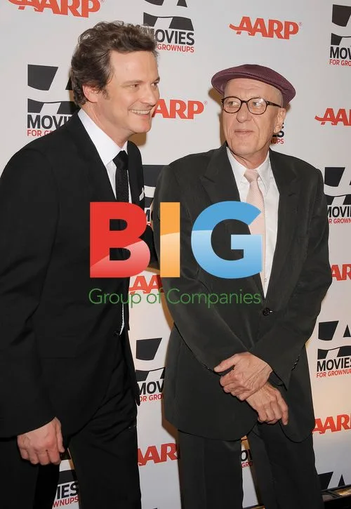 Colin Firth and Geoffrey Rush at AARP Gala