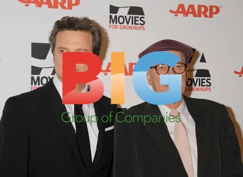 Colin Firth and Geoffrey Rush at AARP Awards