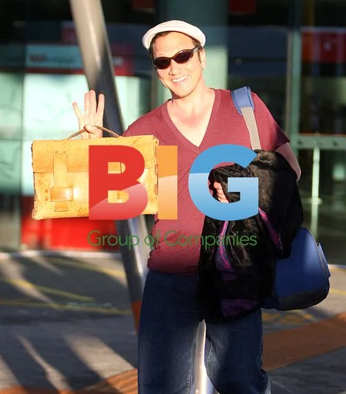 Rob Schneider Arrives at Perth Airport