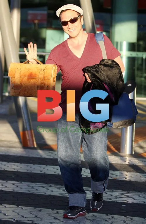 Rob Schneider Arrives at Perth Airport