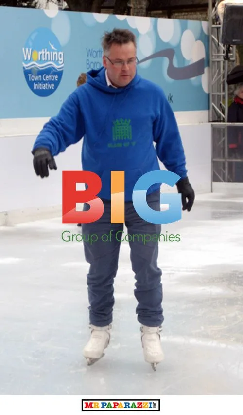 Conservative MP Tim Loughton Ice Skating