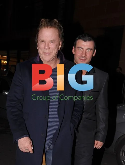 Mickey Rourke Spotted Leaving Restaurant