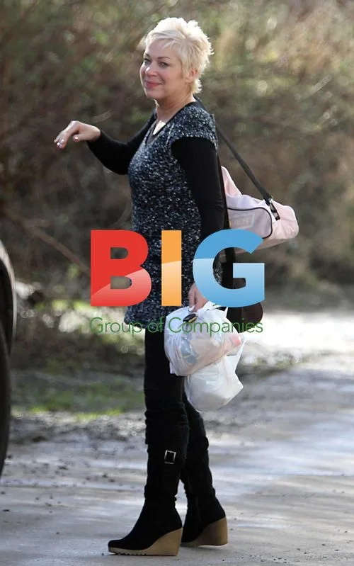 Denise Welch arrives at Altrincham ice rink for Dancing on Ice training