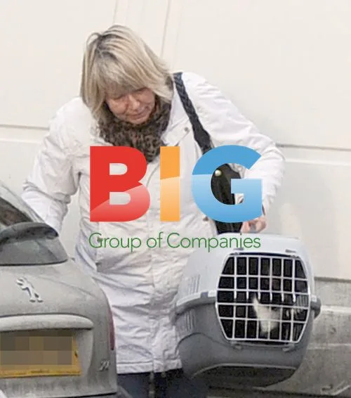 Fern Britton Arrives at Vet with Cat